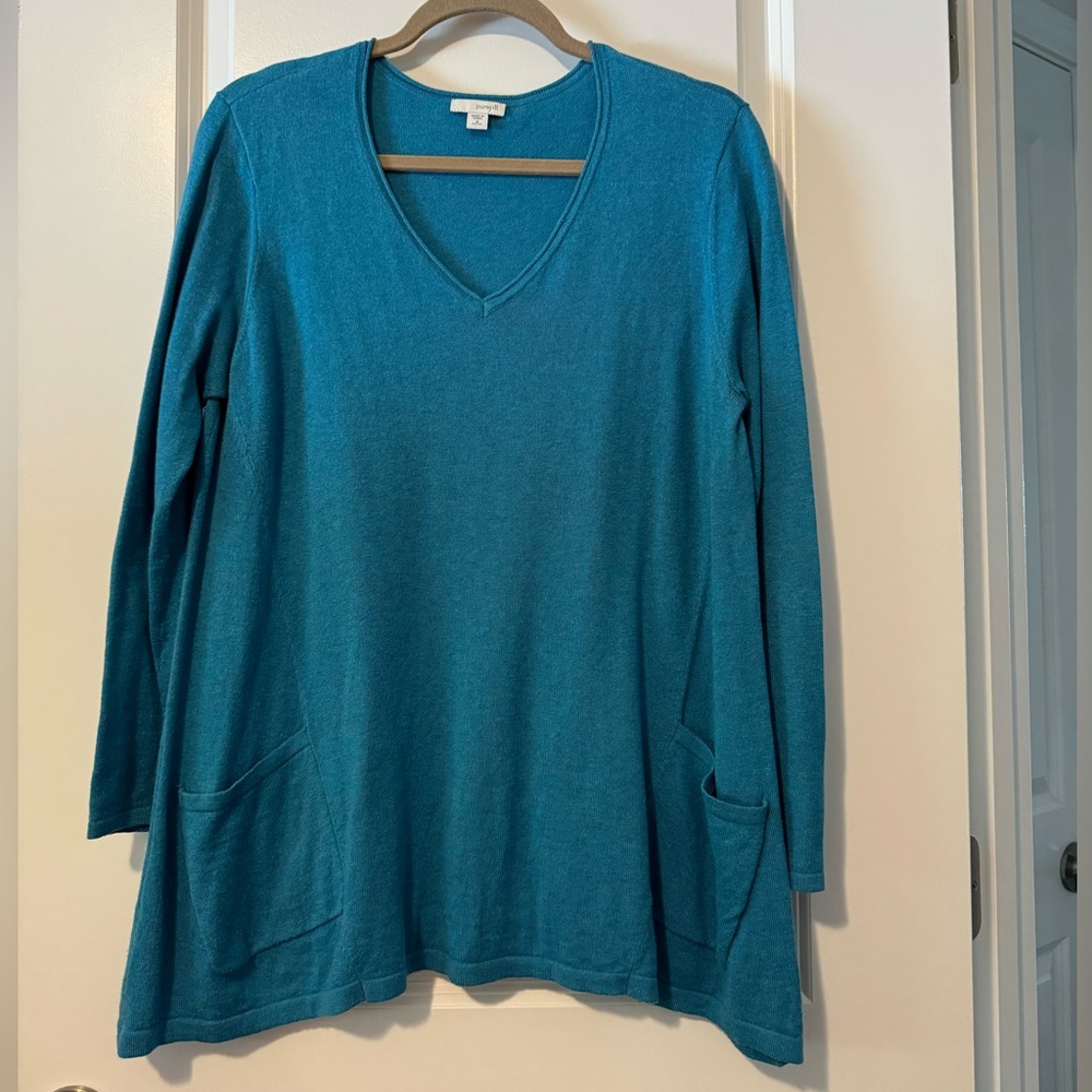 Pure J.Jill Women's Petite Medium V-neck Sweater With Pockets